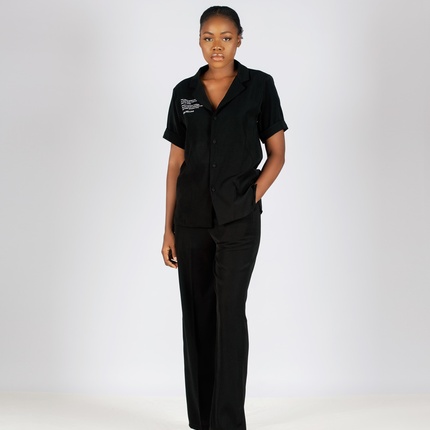 BLACK TWO-PIECE WITH PANT TROUSER